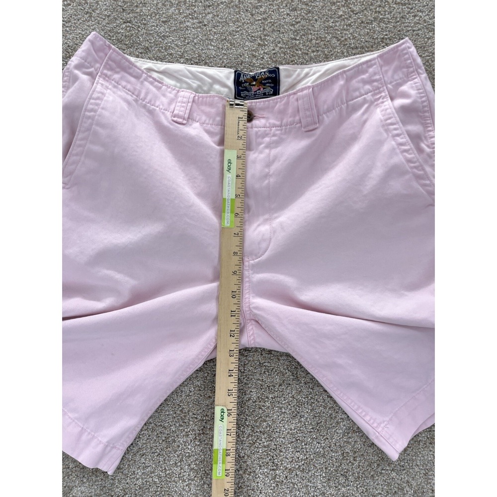 American Living Chino Short Mens 38x10 Pink Sand-Washed Cotton‎ Eagle Americana - Picture 9 of 10